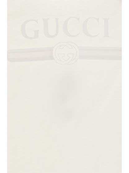 Gucci Logo T-shirt for Boy - Dusty White/Mc