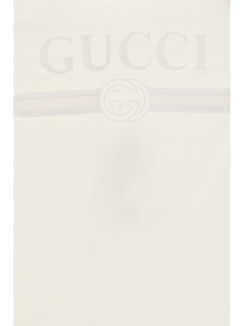 Gucci Logo T-shirt for Boy - Dusty White/Mc