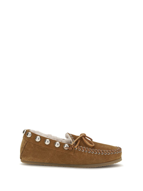 Isabel Marant Fitza suede Loafers - Cognac