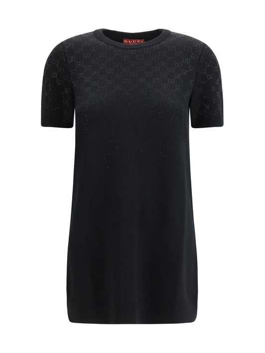 Gucci Wool-blend mini Dress - Black/Mix