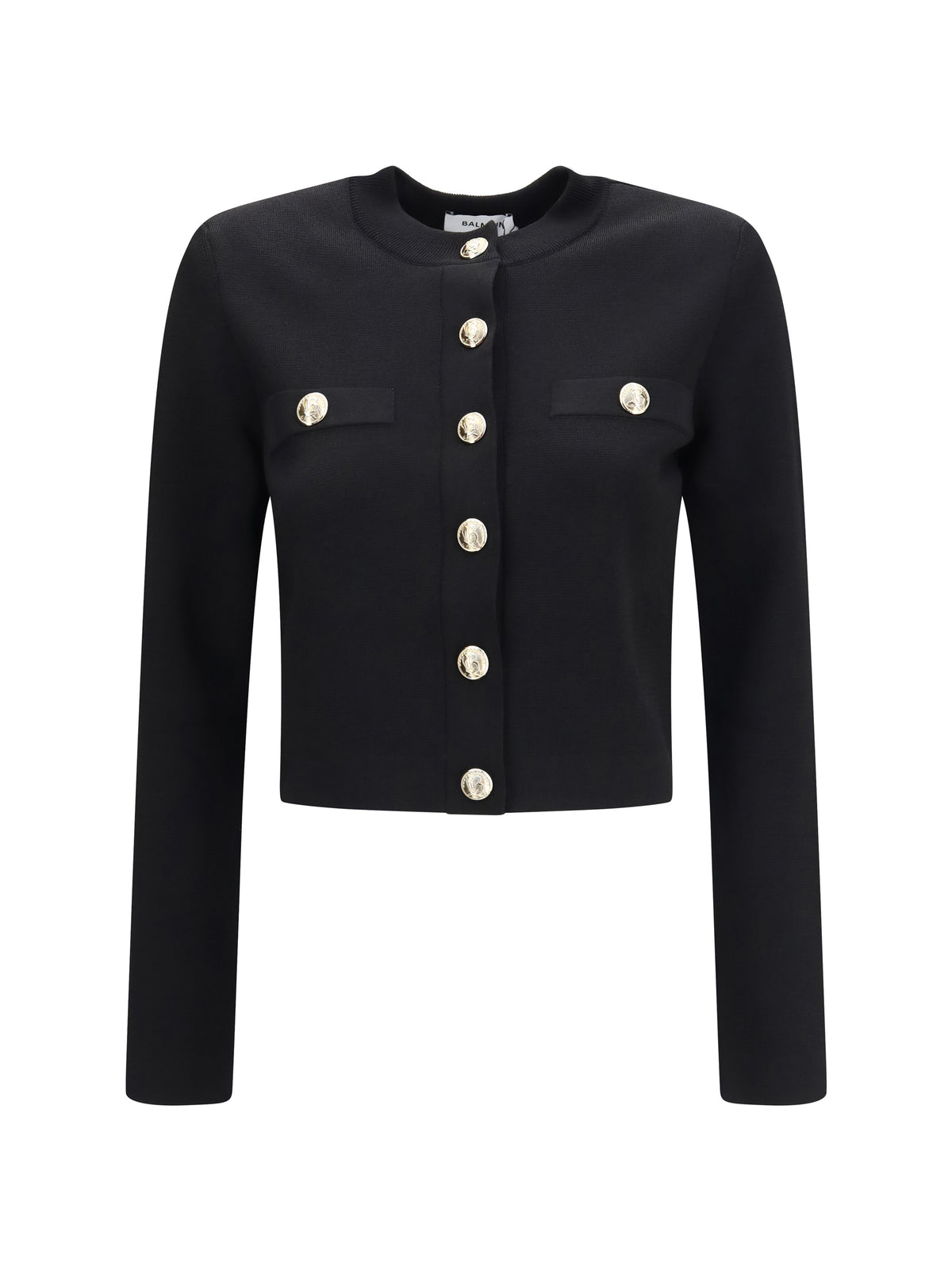 Balmain Round-neck viscose Cardigan - Noir