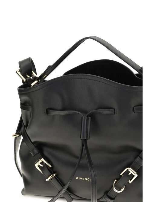 Givenchy Small Voyou Bucket Handbag in glossy leather - Black