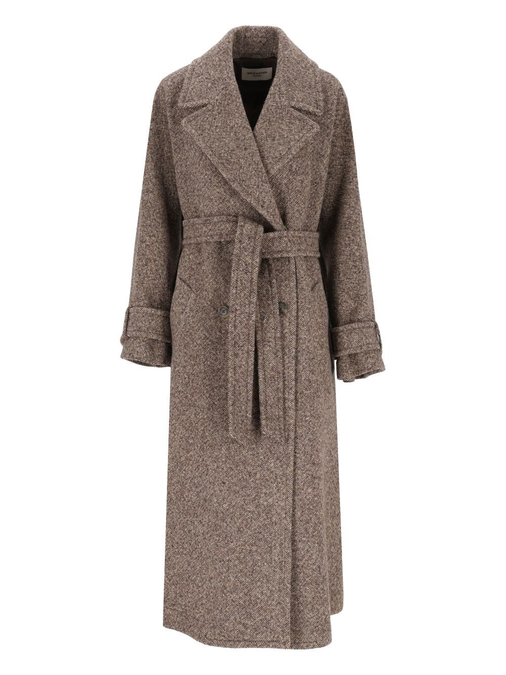 Weekend Max Mara "Tema" Long Tweed Coat - Brown