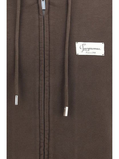Jacquemus Le Montaigne Hooded Sweatshirt - Dark Brown 1