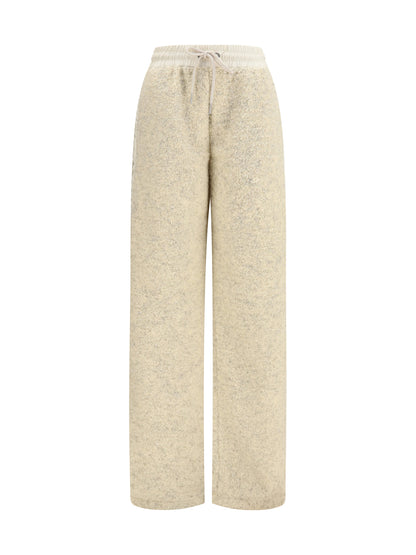 Moncler Teddy-effect fleece Sweatpants - Open White