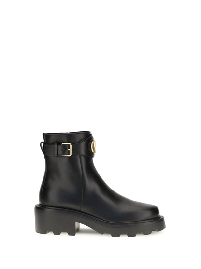 Valentino Garavani VLogo Signature Ankle Boots - Black
