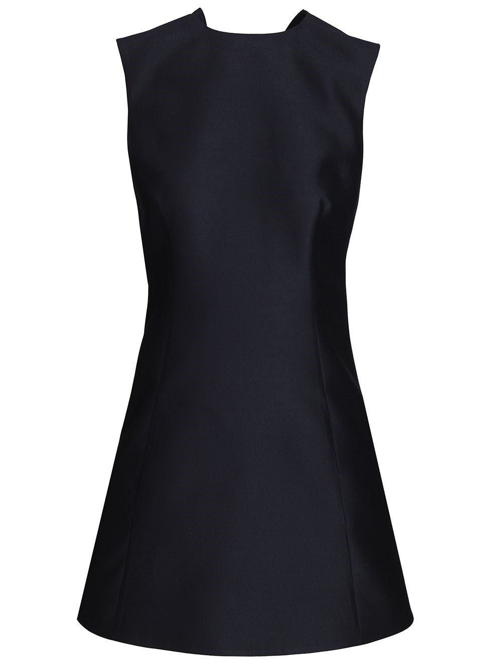 Balenciaga Wool And Silk A-Line Mini Dress - Blue