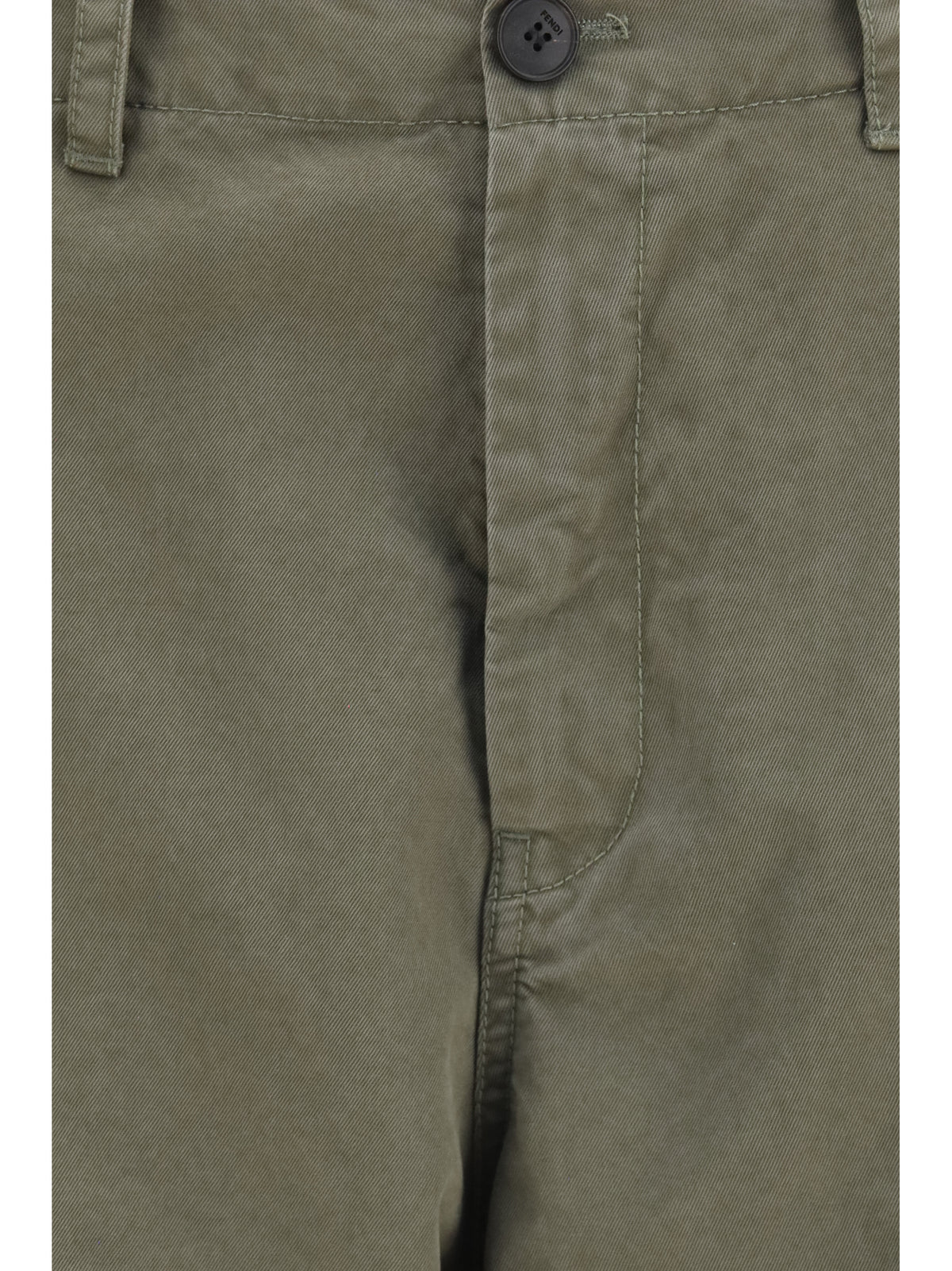 Fendi Cotton Cargo Pants - Green Military