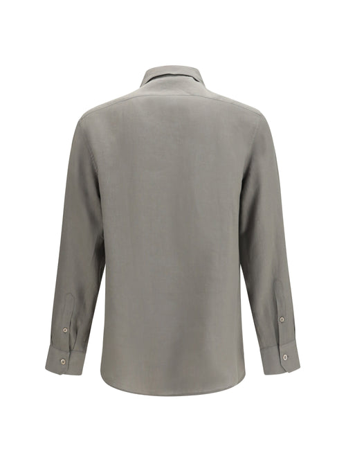 Brunello Cucinelli Easy-fit linen Shirt with chest pockets - Khaki