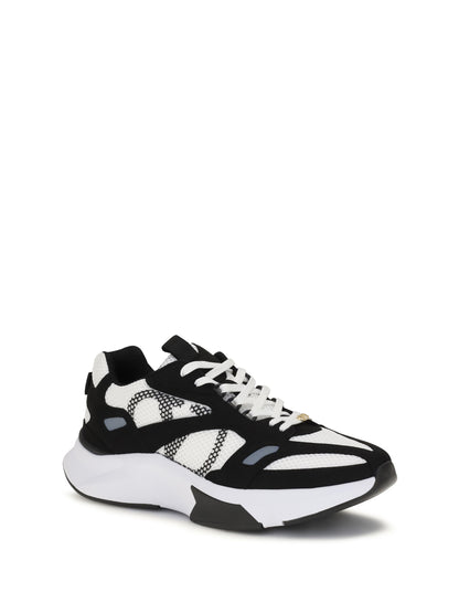 VALENTINO GARAVANI Demivee mesh and suede Sneakers