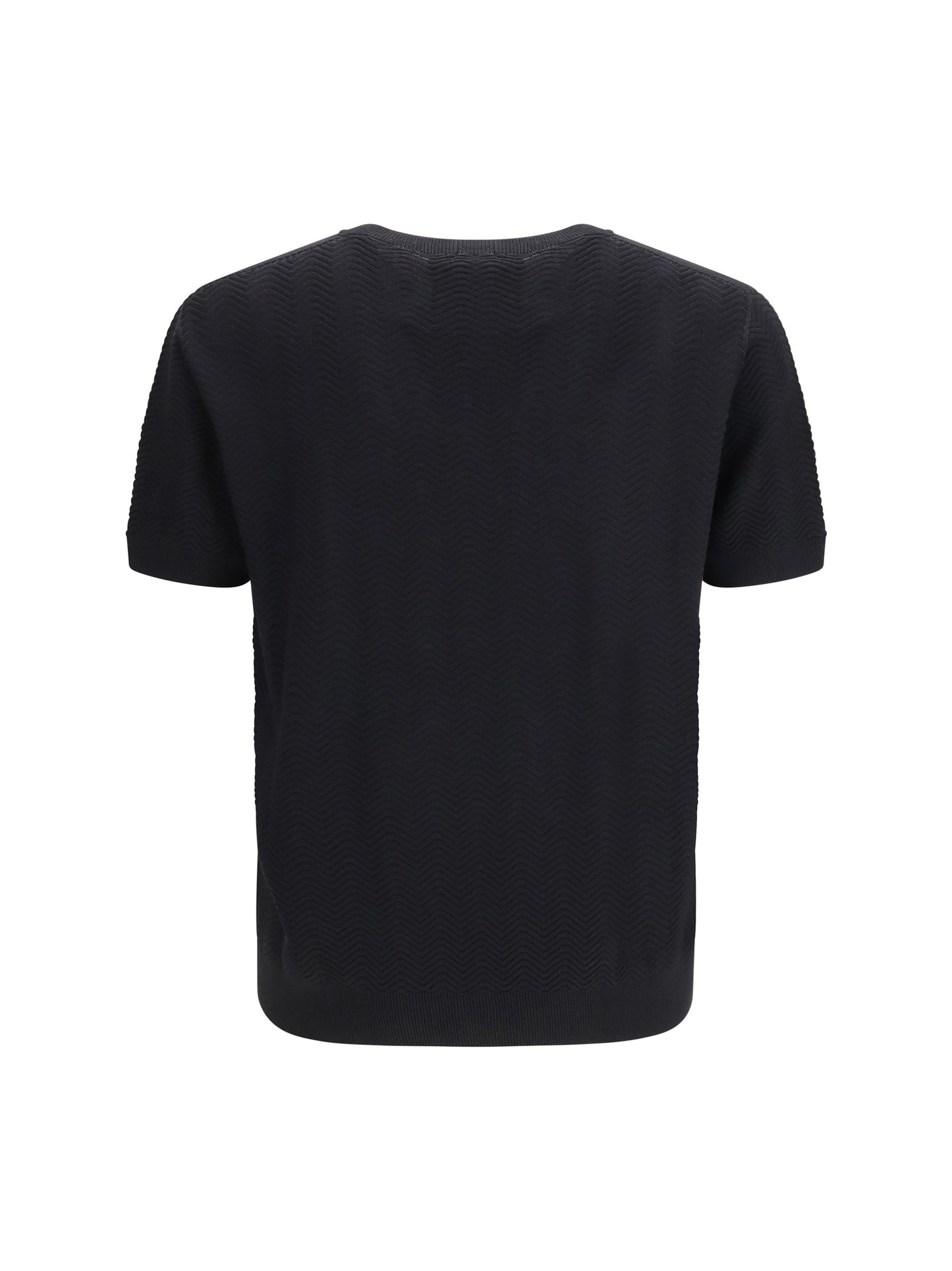 GIORGIO ARMANI Short-sleeved cotton and silk Sweater