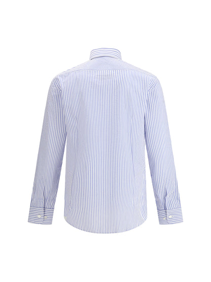 Etro Striped cotton Shirt with an embroidered Pegaso logo on the chest - S8460