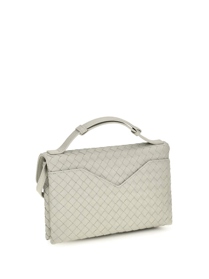 Bottega Veneta Knot Lock Shoulder Bag - Silica Grey-Mb