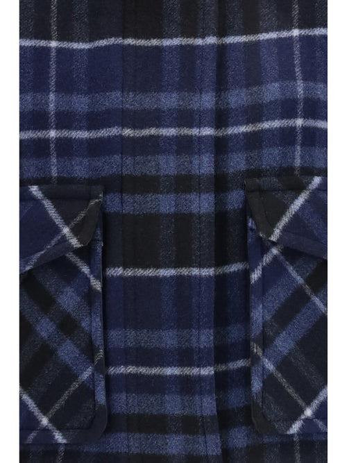 Pinko Campanula check double-cloth Caban - Mult.Nero/Blue