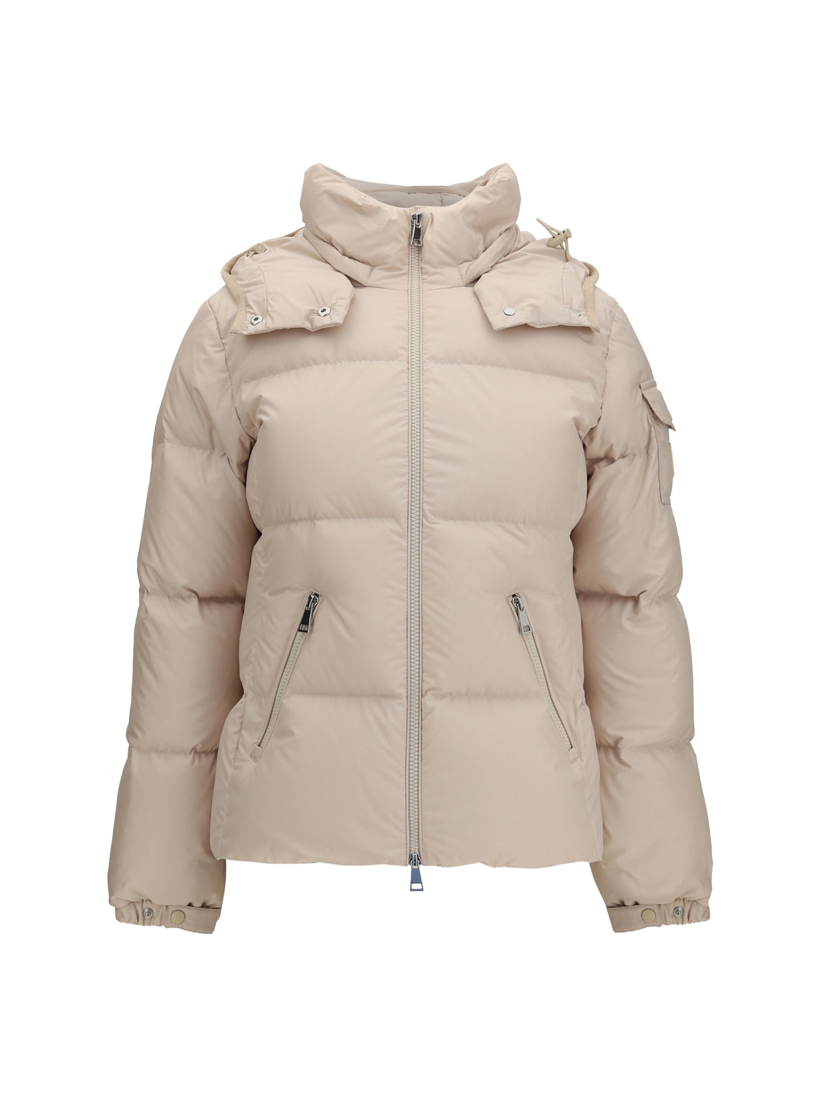 Moncler Fourmines Hooded Short Down Jacket - Beige