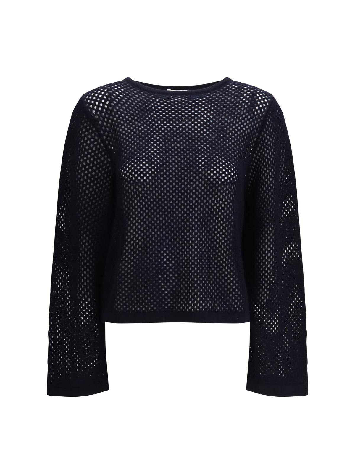 Allude perforated boatneck Jumper - 14