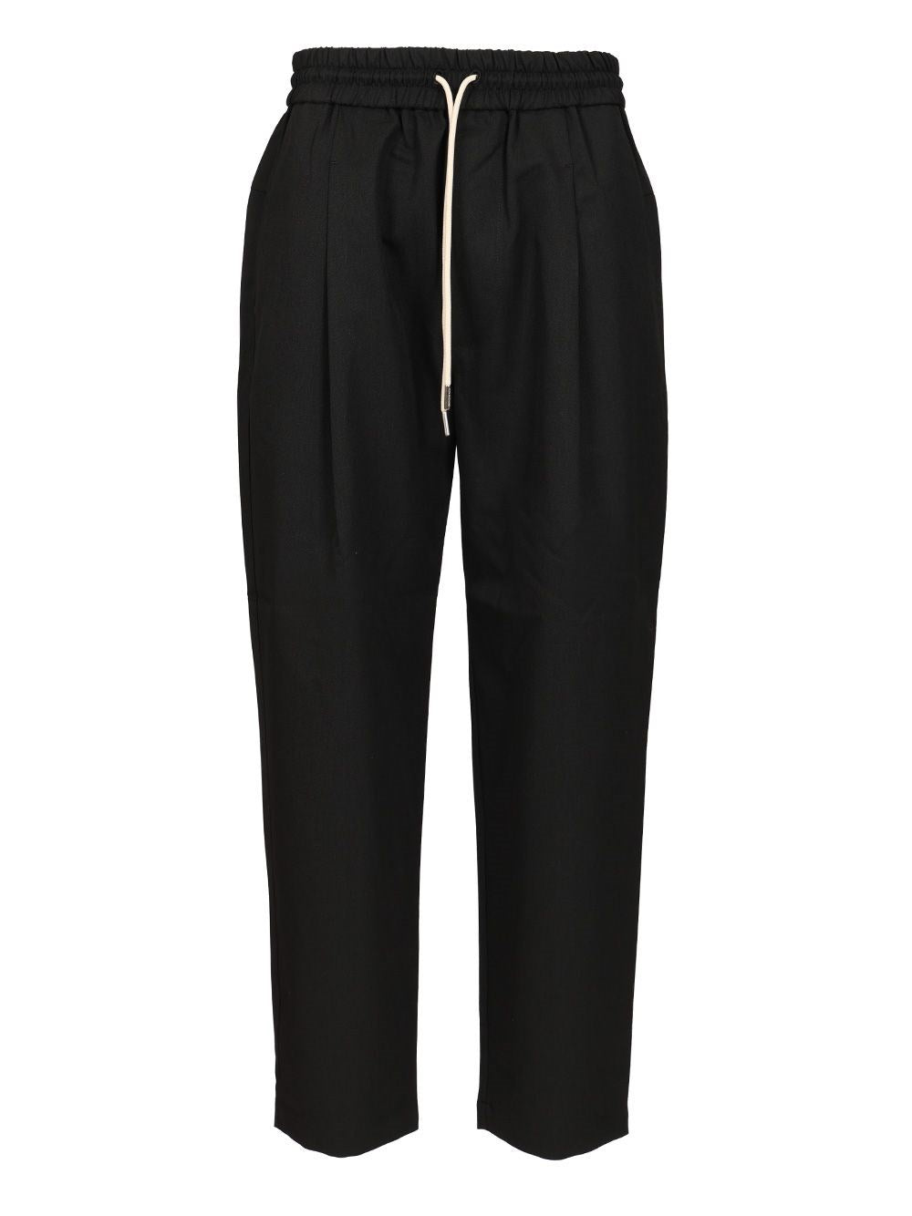 Drole De Monsieur Wool Blend Trousers - Black