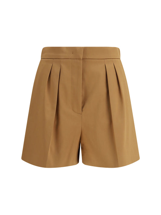 MAX MARA Stretch cotton satin Shorts