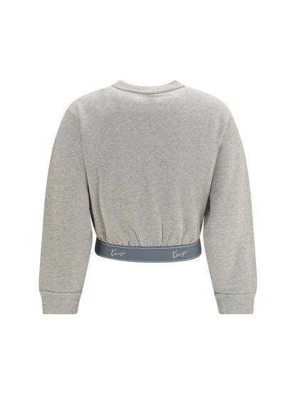Kenzo Cropped Sweatshirt - Pale Grey