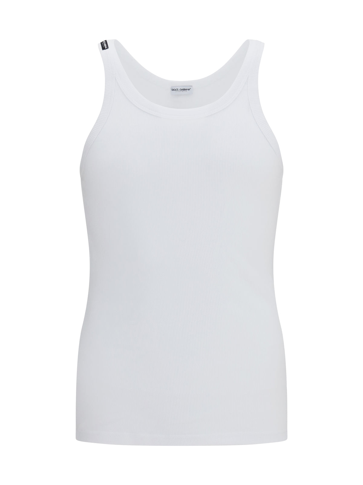 Dolce & Gabbana Marcello ribbed cotton Tank Top - White Ottico