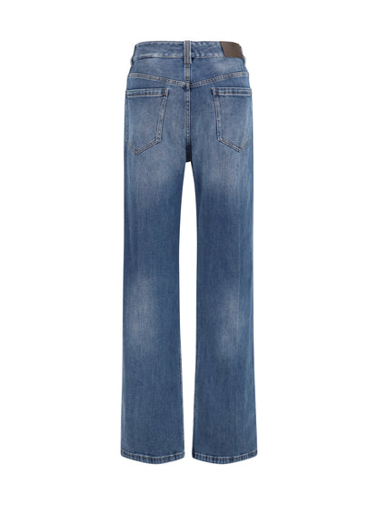 Brunello Cucinelli Cotton denim Pants - Essential Dark Blue Denim