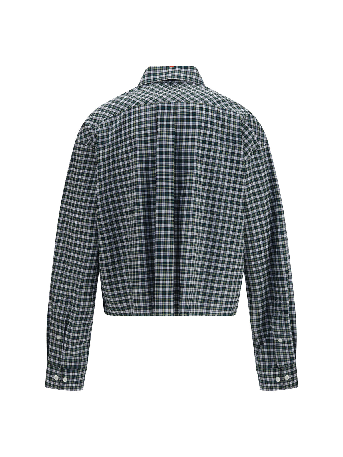Miu Miu Checked embroidered Shirt - Bianco+Verde