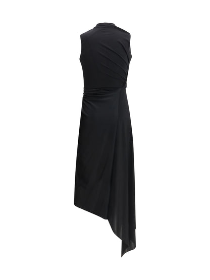 Balenciaga Draped midi Dress - Black