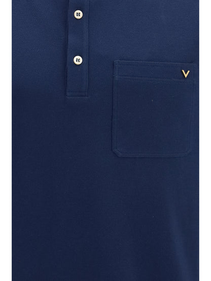 VALENTINO Cotton piqué Polo with VLogo