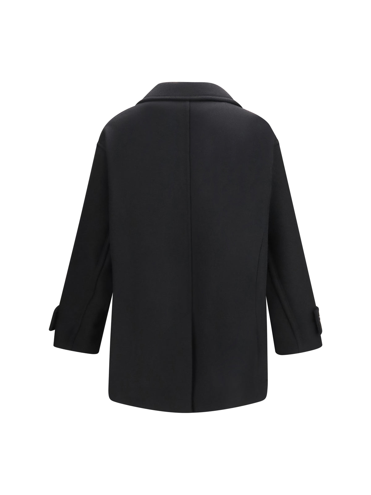 Ami Paris Wool Pea Coat - Noir