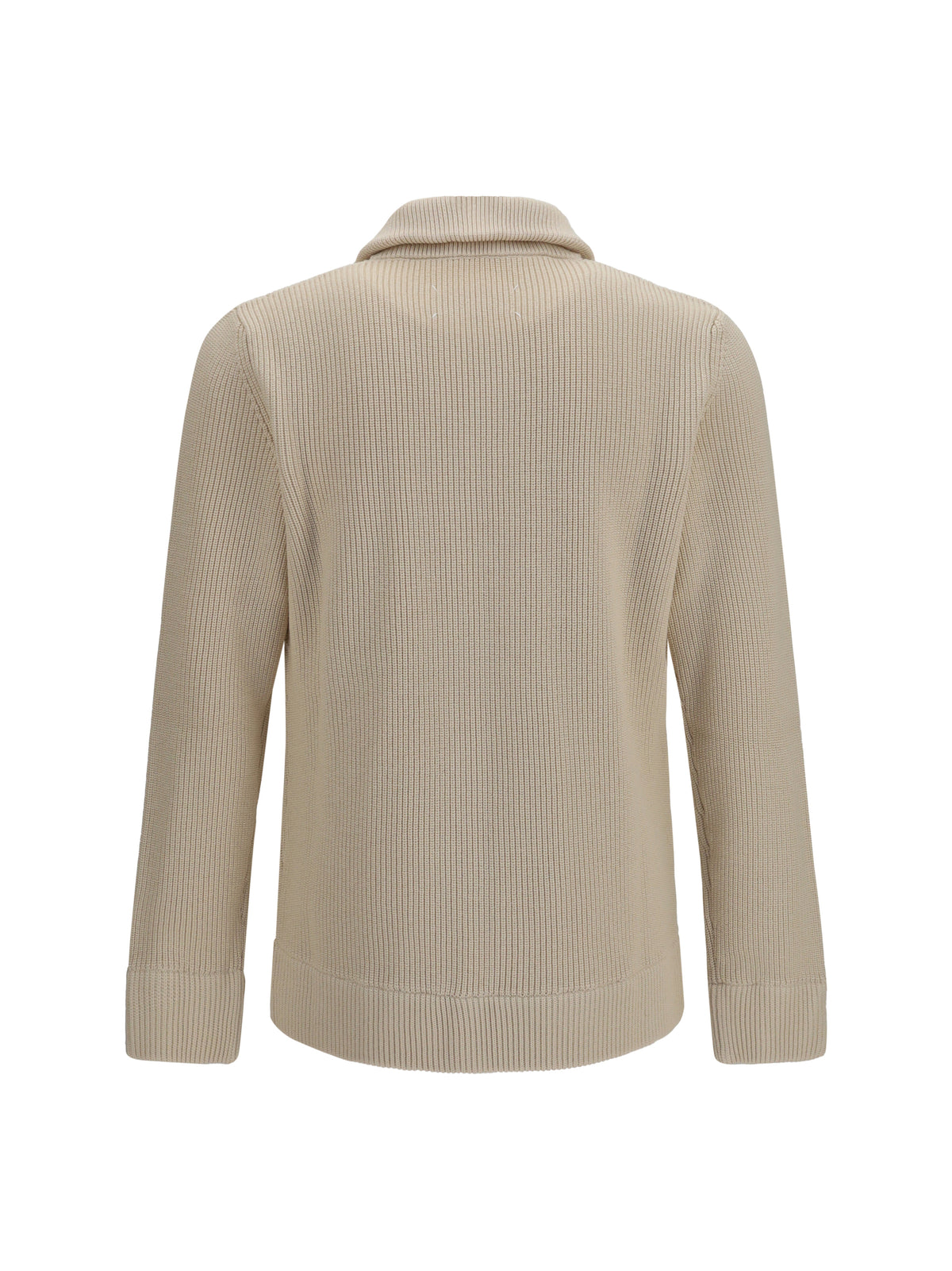Maison Margiela Cotton zip-up Sweater - Ecru