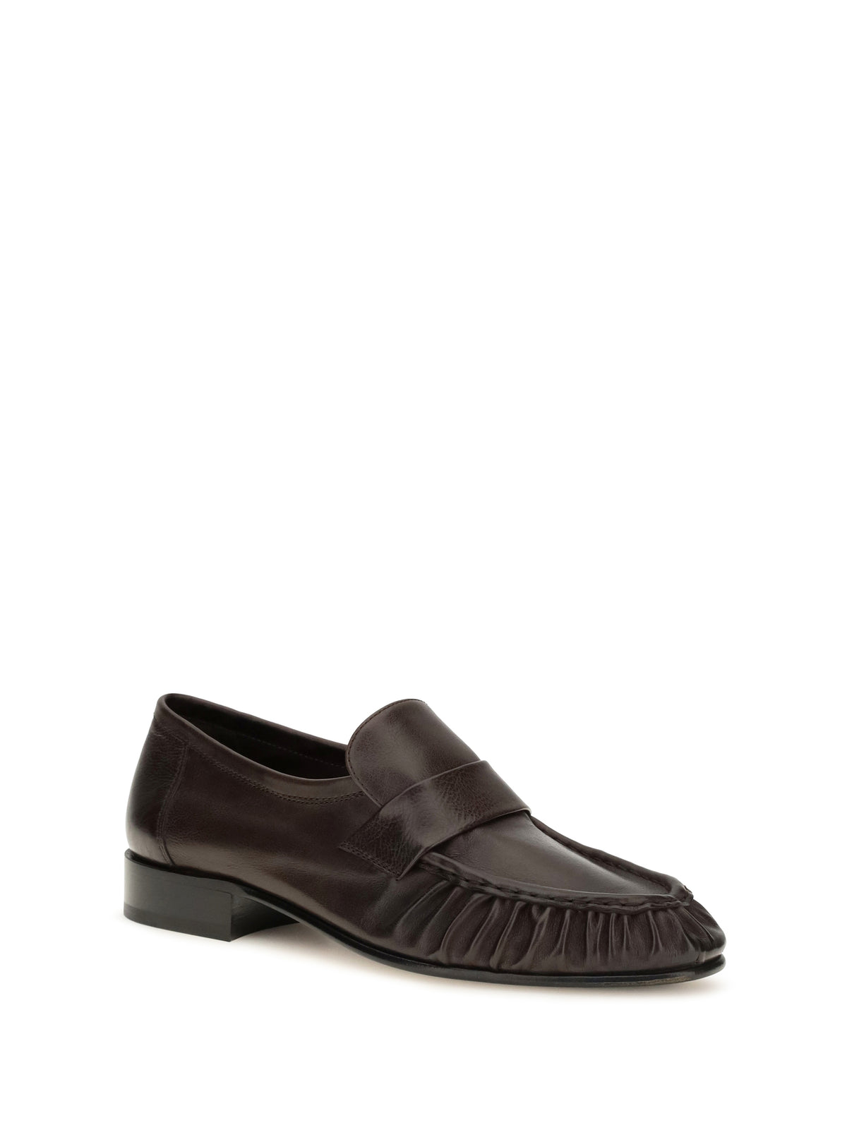 The Row Soft suede Loafers - Deep Brown