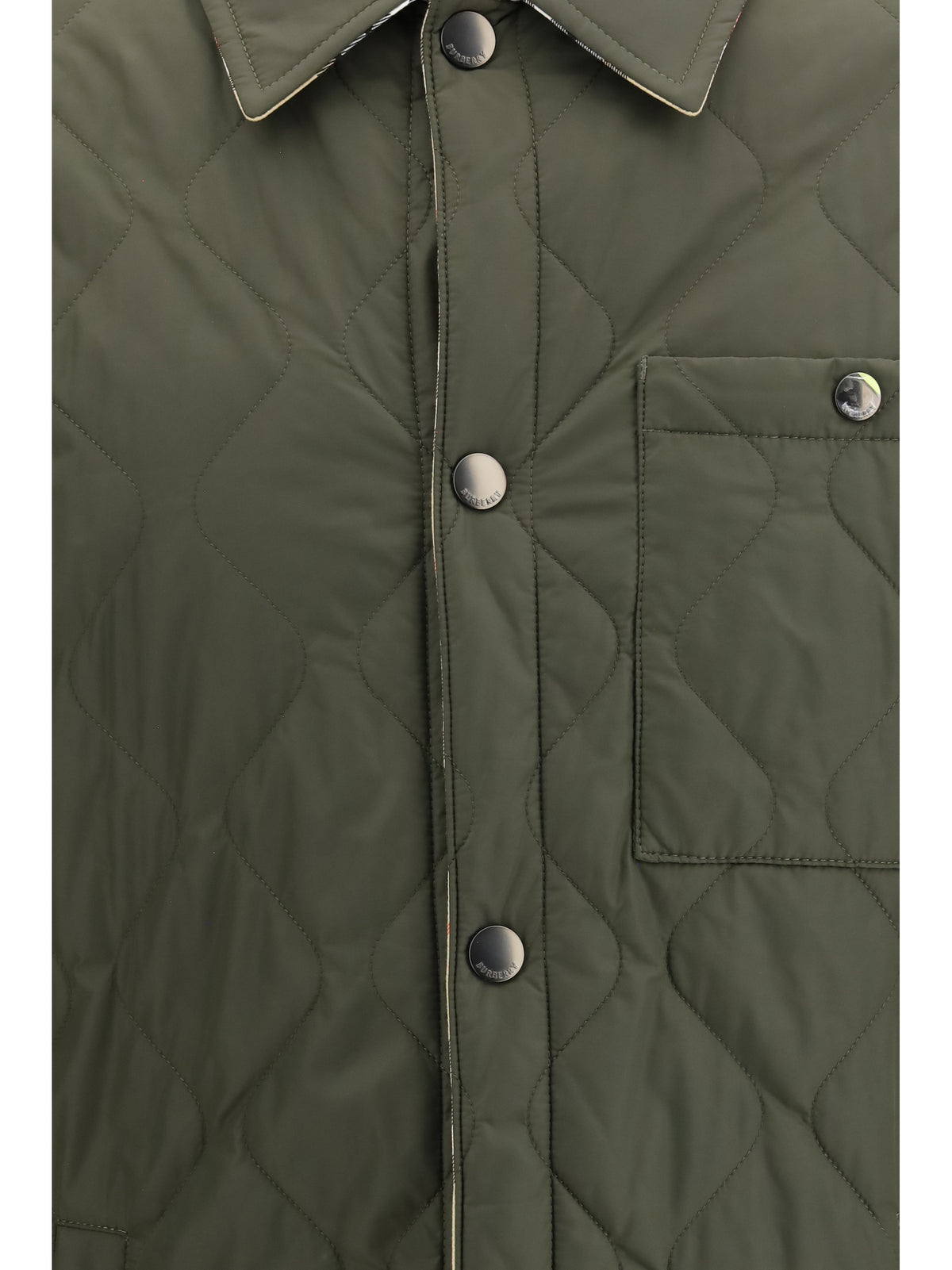 Burberry Brighton reversible quilted nylon Shirt - Shale