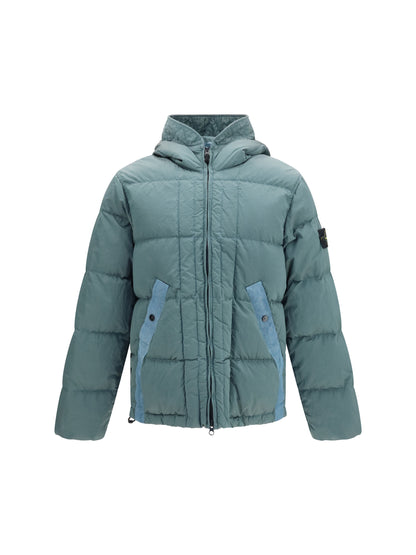Stone Island Nylon Metal hooded Puffer Jacket - Ocean Green