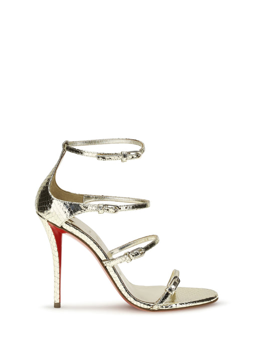 CHRISTIAN LOUBOUTIN Laminated python-print Sandals