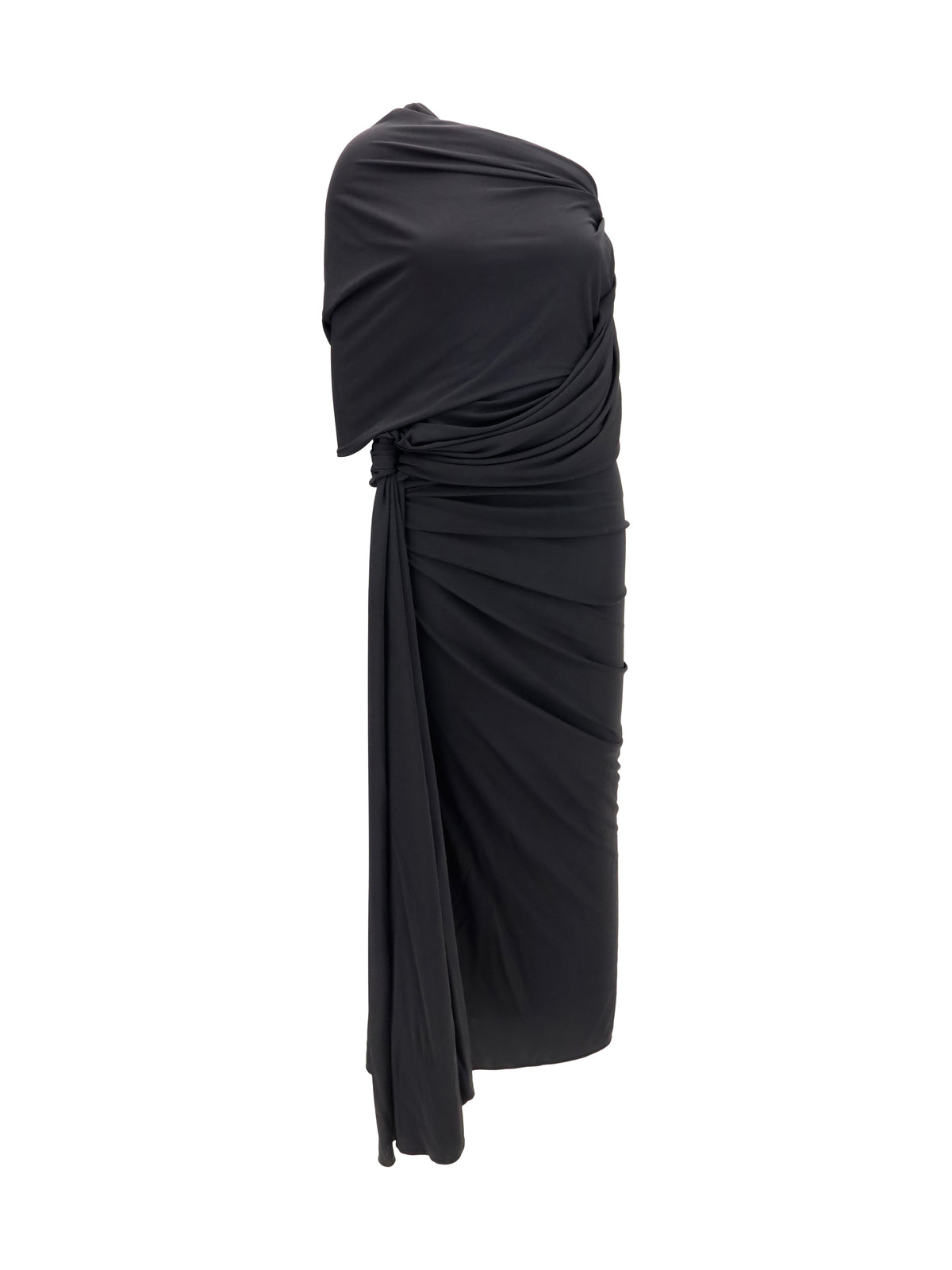 Balenciaga Draped asymmetric Dress - Black