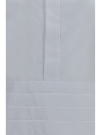 Sacai Cotton poplin Shirt with belt - Off White