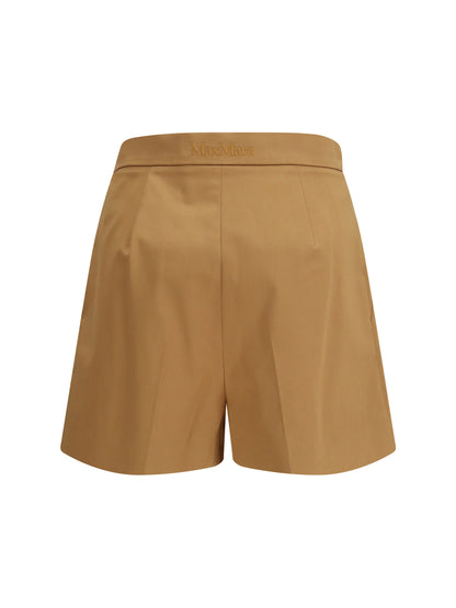 MAX MARA Stretch cotton satin Shorts