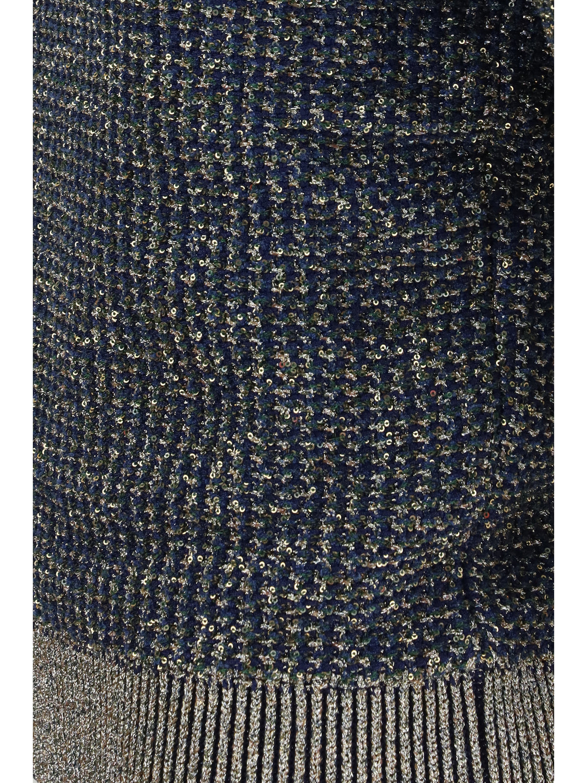 Balmain Short-sleeve sequined Sweater with buttons - Marine/Vert