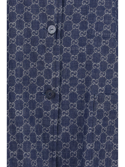 Gucci GG jacquard cotton Jacket - Blue