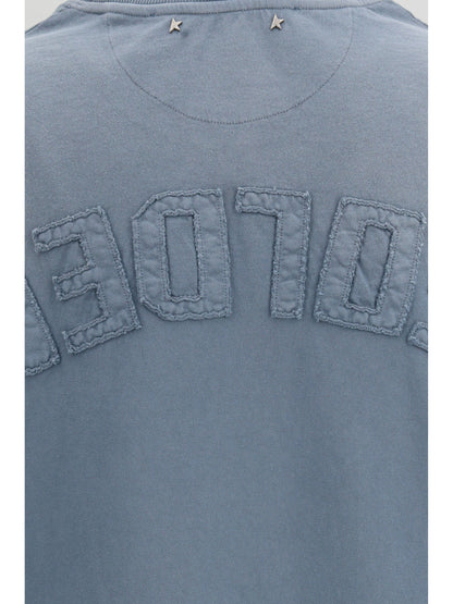 GOLDEN GOOSE T-shirt crewneck with logo patch