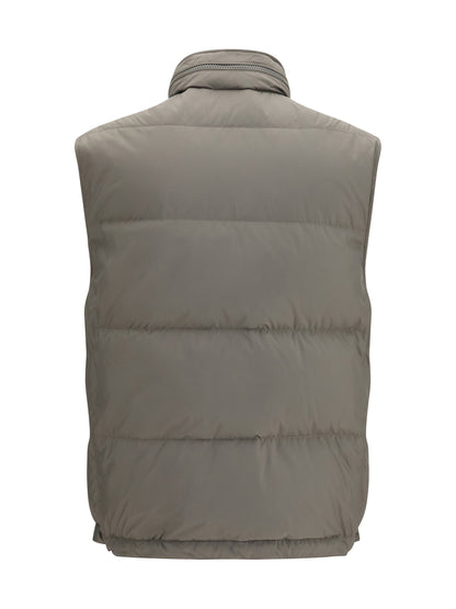 Brunello Cucinelli Sleeveless padded Gilet - Army Washed+Panama