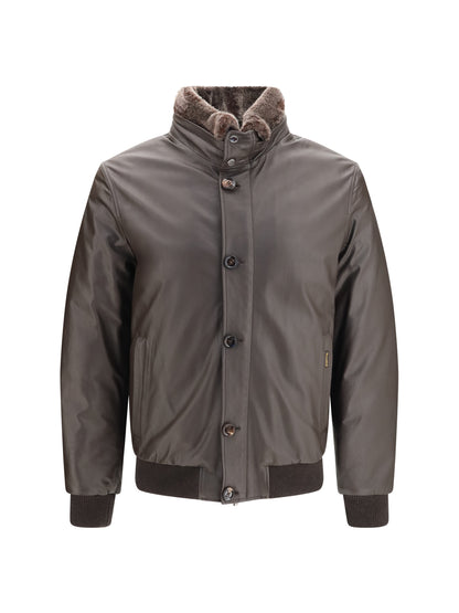 Moorer Cleros P1 shearling Down Jacket - Moro