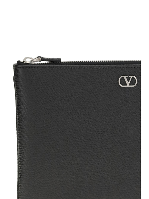 Valentino Garavani Leather Pouch - Black