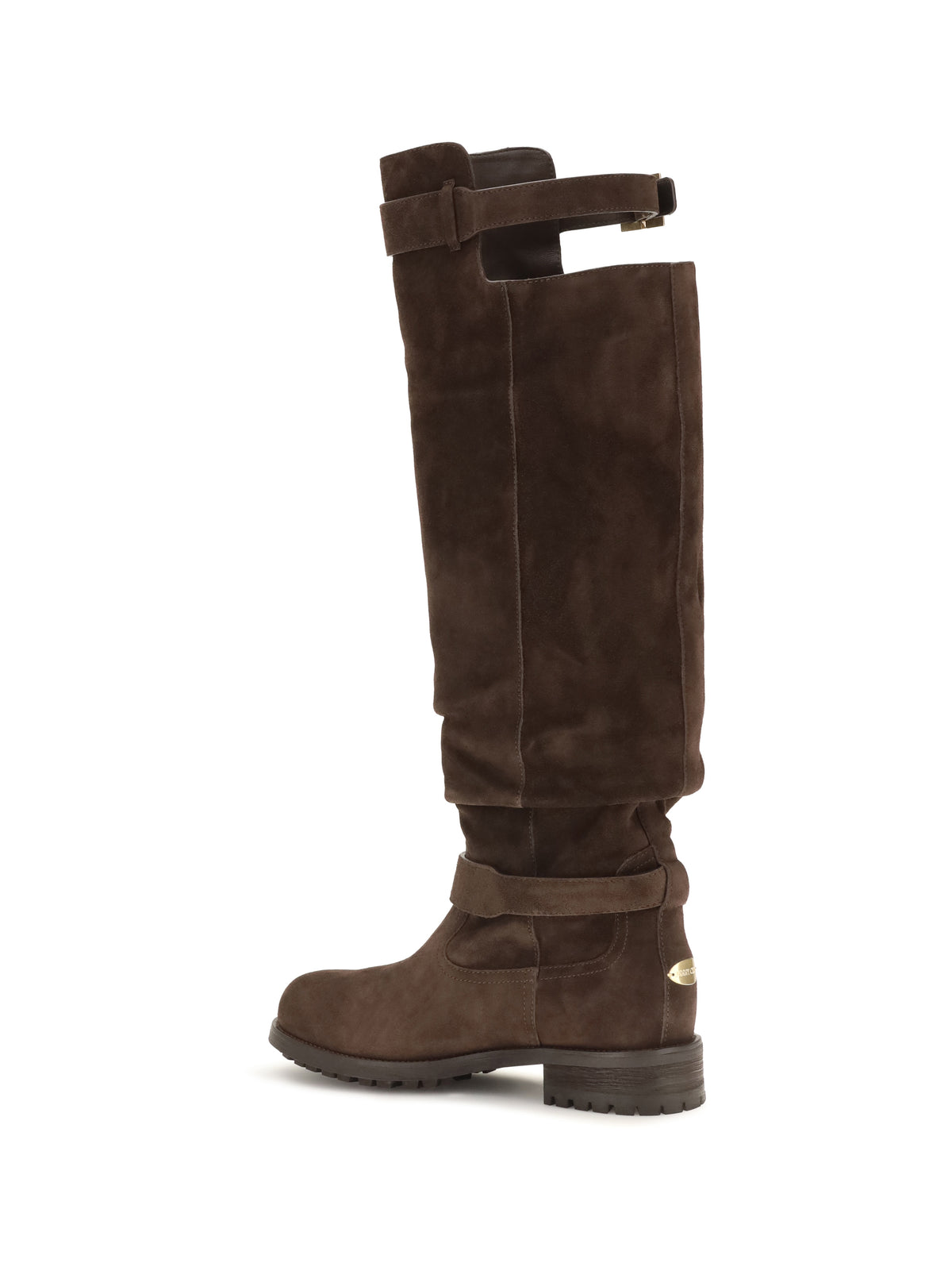 Jimmy Choo Knee-high biker Boots - Chocolate