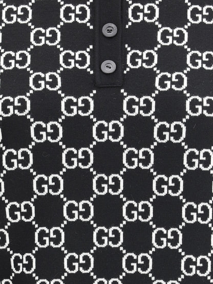GUCCI GG wool jacquard Polo Top