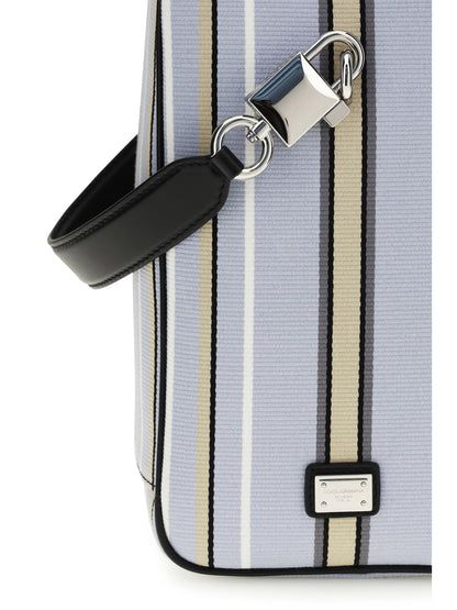 DOLCE & GABBANA Lock Handbag in jacquard fabric