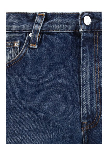 Toteme Washed Twisted Seam Jeans - Washed Blue