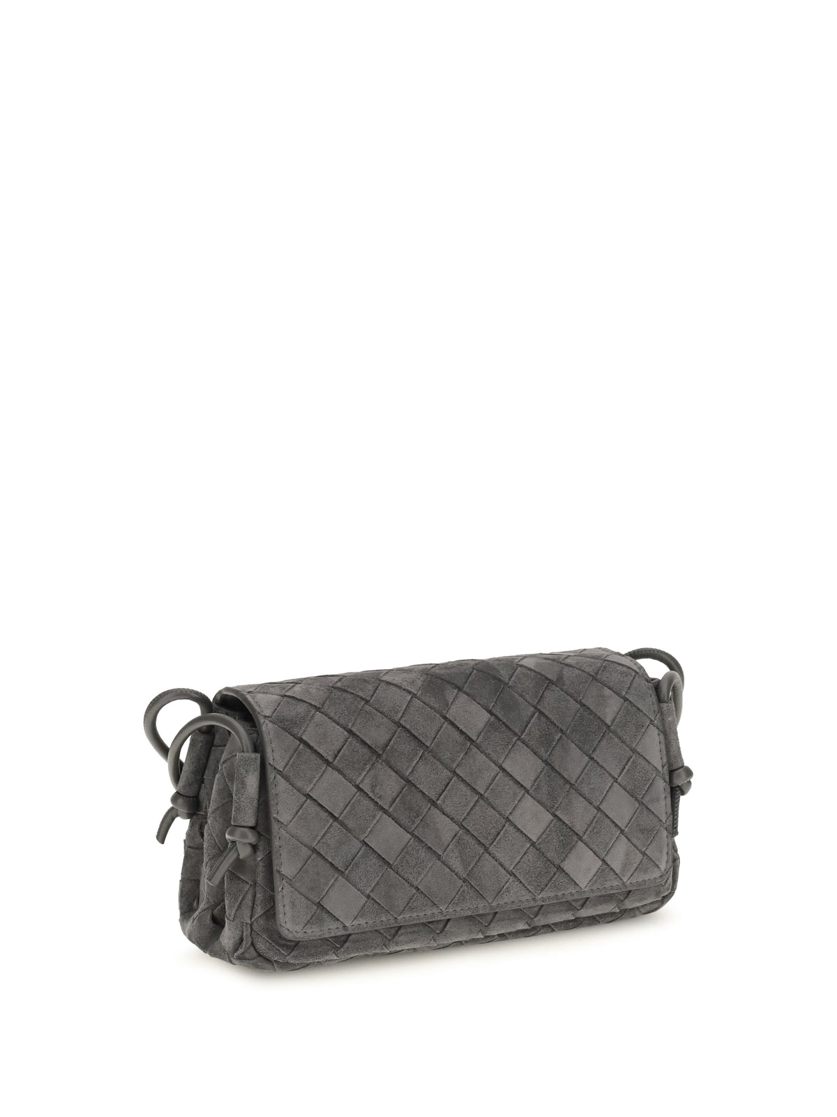 Bottega Veneta Notturno Clutch - Obsidian Grey-Silver