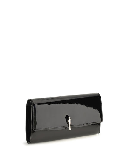 Christian Louboutin Bettina patent leather chain Wallet - Black