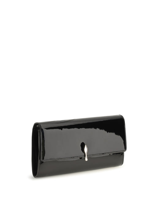 Christian Louboutin Bettina patent leather chain Wallet - Black